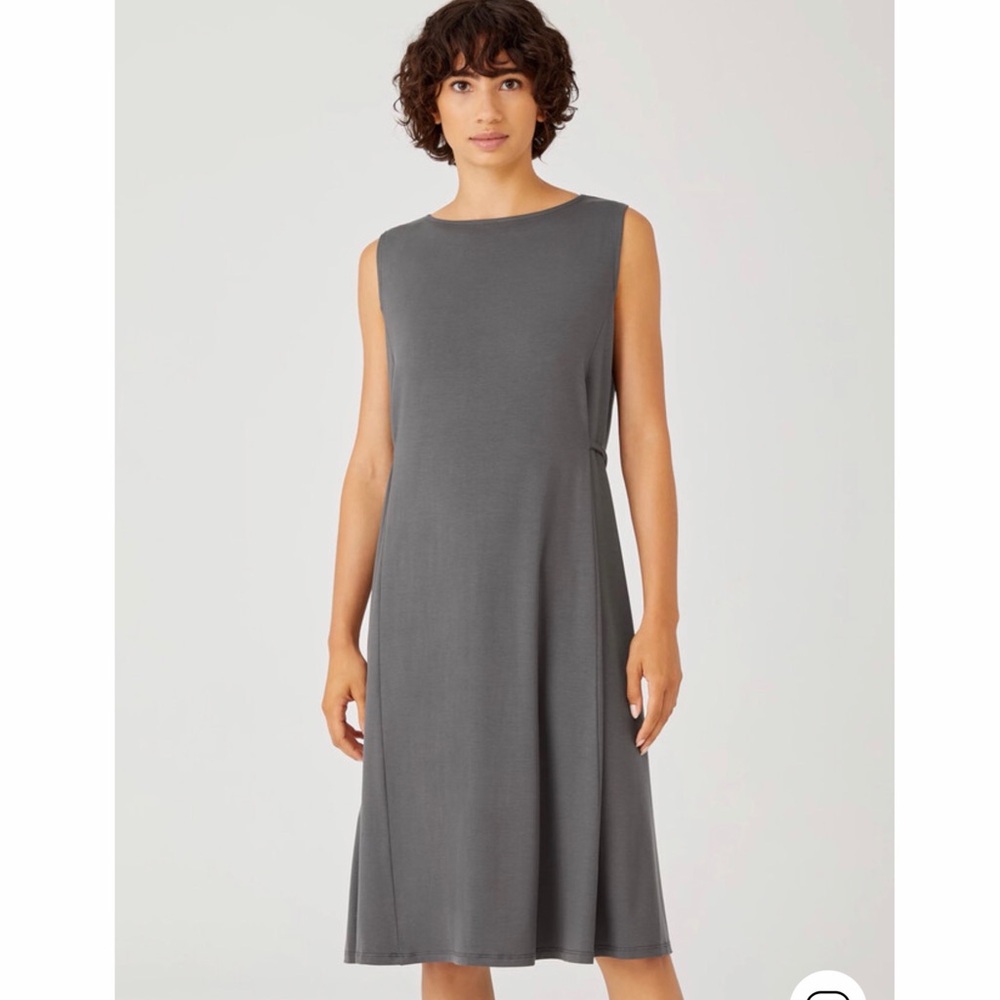 Eileen Fisher Slate Sleeveless Midi Dress